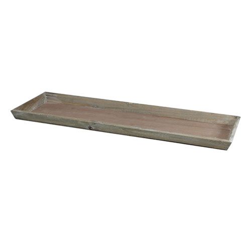 Floristik24 Vassoio in legno grigio 57 cm x 17 cm
