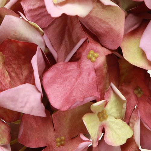 Prodotto Ghirlanda di ortensie rosa malva corona decorativa artificiale Ø30cm