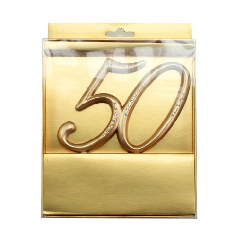 Floristik24 Numero Giubileo "50" per collegare oro 15,5 cm