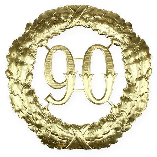 Numero anniversario 90 in oro Ø40cm