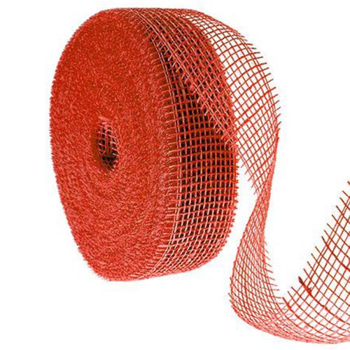 Nastro di iuta rosso, largo 5 cm, lungo 40 m. acquistare | Floristik24.it