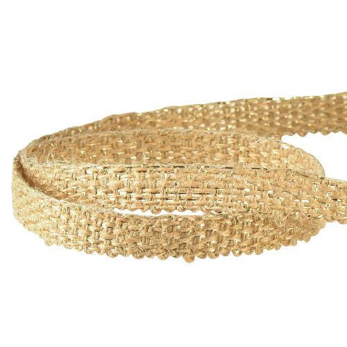 Prodotto Nastro di iuta Nastro decorativo rustico iuta natura oro 12mm 10m