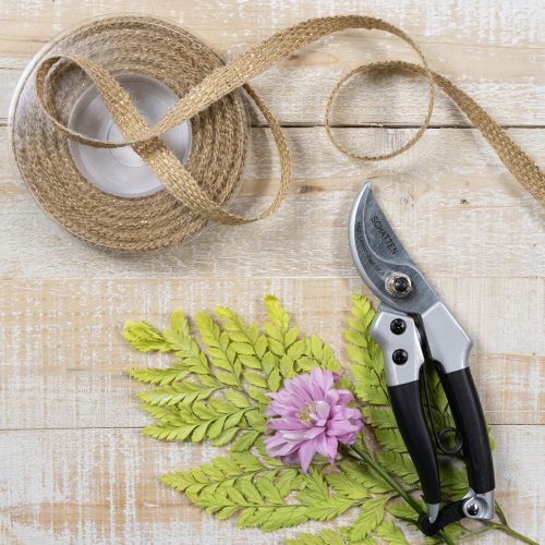 Prodotto Nastro di juta, nastro decorativo rustico, juta naturale, oro, 12 mm, 10 m
