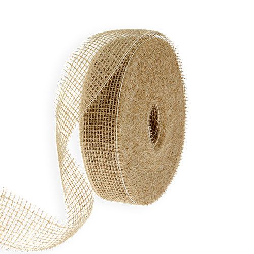 Floristik24 Nastro di iuta naturale 5 cm 40 m