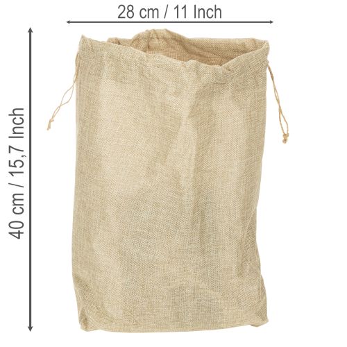 Borsa di juta 28×10cm H40cm | Floristik24.it