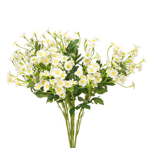 Camomilla Fiori di prato artificiali bianchi 58cm 4 pezzi