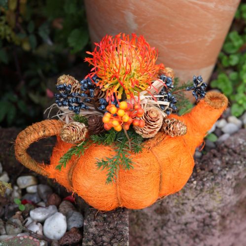 Prodotto Brocca per piantare decorazioni di zucca arancione/giallo-verde Ø13cm