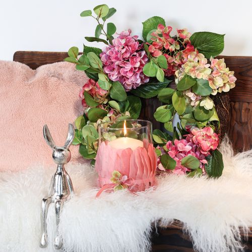 Floristik24 Sgabello Edge Coniglio Pasquale Metallo Argento 12×11×34cm