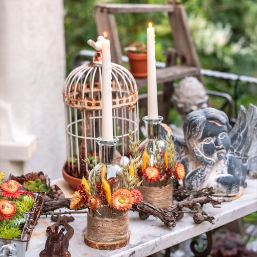 Prodotto Portacandele bottiglie decorative mini vasi in vetro trasparente H19,5 cm 6 pz
