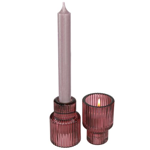 Prodotto Portacandele portacandele in vetro Bacca H8cm 4 pz