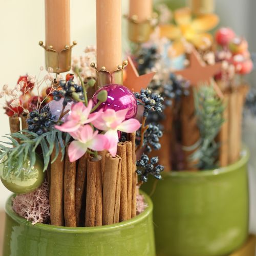 Prodotto Portacandele a corona dorato, portacandele a bastoncino in metallo 4 pezzi