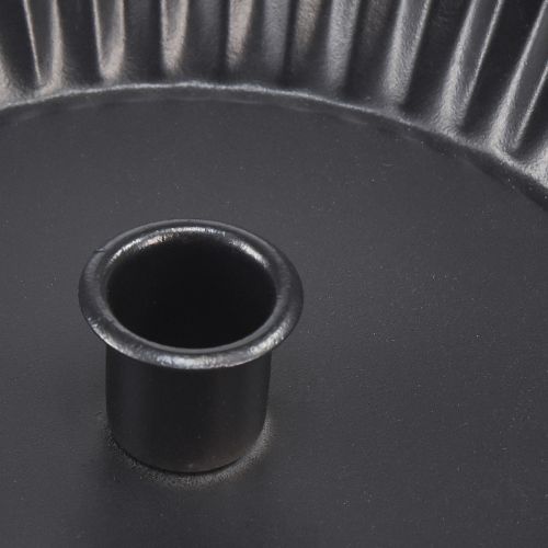 Prodotto Originale portacandele in metallo a forma di torta – nero, Ø 18 cm – elegante decorazione da tavolo – 4 pezzi