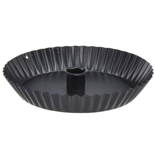 Prodotto Originale portacandele in metallo a forma di torta – nero, Ø 18 cm – elegante decorazione da tavolo – 4 pezzi