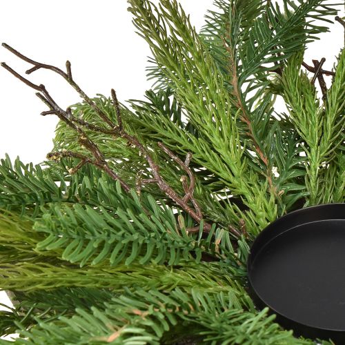 Prodotto Portacandele con abete artificiale verde per candele a colonna Ø50cm