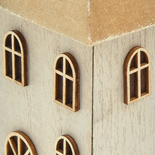 Prodotto Portacandele Casetta natalizia per candele a bastoncino 14,5 cm 2 pezzi