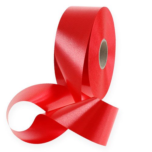 Floristik24 Nastro per arricciare 50mm 100m rosso