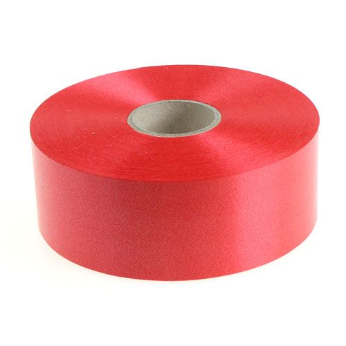 Floristik24 Nastro per arricciare 50mm 100m rosso