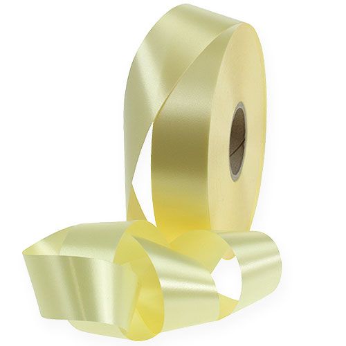 Floristik24 Nastro arricciato 30 mm 100 m giallo chiaro