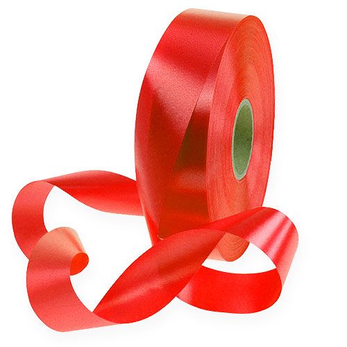 Floristik24 Nastro arricciacapelli 30mm 100m rosso