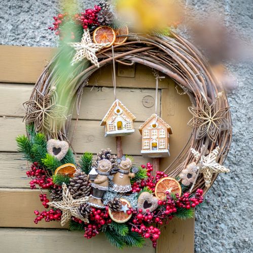 Floristik24 Ghirlanda porta corona di salice corona di salice corona decorativa naturale Ø30cm
