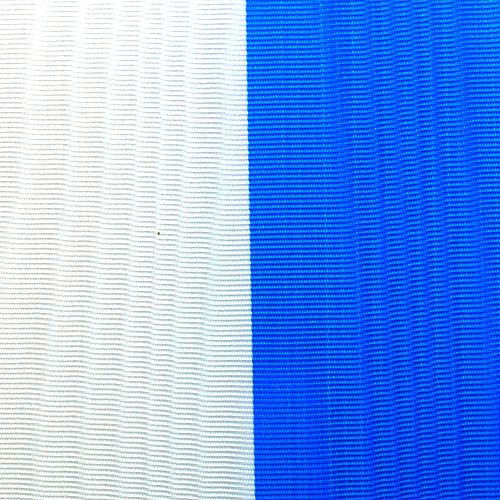 Floristik24 Nastri ghirlanda moiré blu-bianco 75 mm