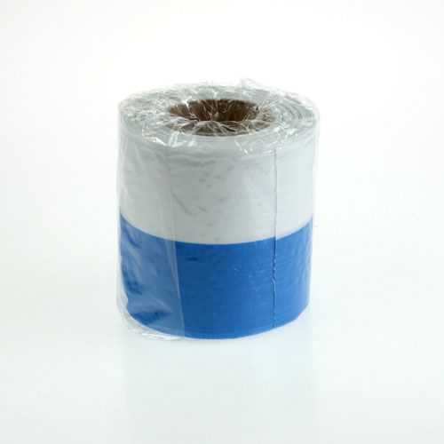 Floristik24 Nastri ghirlanda moiré blu-bianco 75 mm