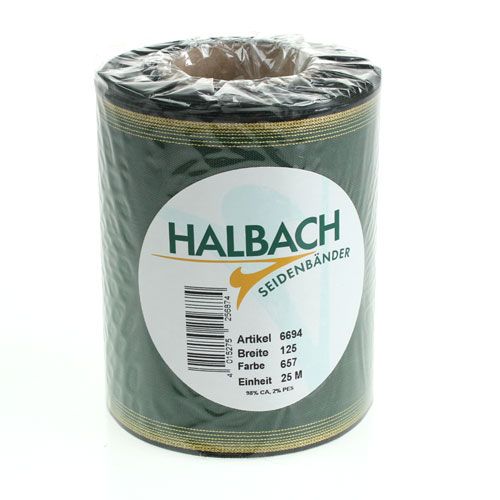 Prodotto Nastro per ghirlanda Moiré 125 mm, verde scuro
