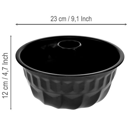 Prodotto Stampo per torta Bundt in metallo nero, Ø23cm, per decorazione cucina.