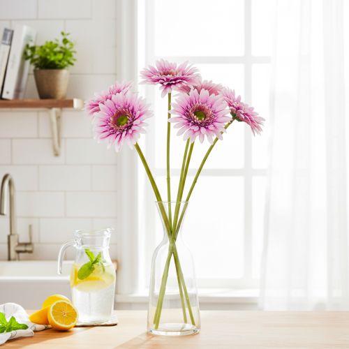 Gerbere artificiali da giardino, viola, 47 cm, 6 pezzi | Floristik24.it