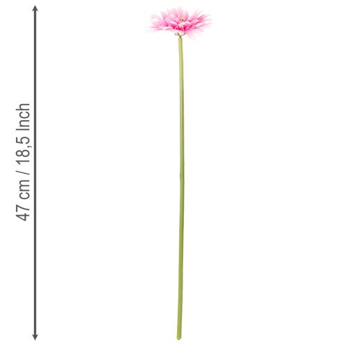 Gerbere artificiali da giardino, rosa, 47 cm, 6 pezzi | Floristik24.it