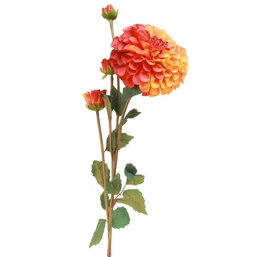 Prodotto Fiori Decorativi Dalia Artificiale Arancione Rosso Ø10 L80cm 2pz