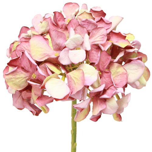 Prodotto Ortensia artificiale grande rosa malva Ø15cm L58cm 2 pezzi