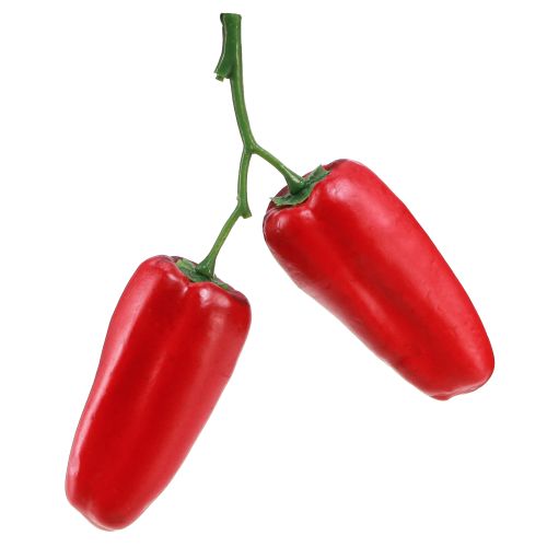 Floristik24 Peperoni rossi artificiali su ramo decorazione vegetale L8cm