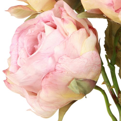 Prodotto Rose artificiali rose artificiali fiori di seta rosa L44cm 4 pz