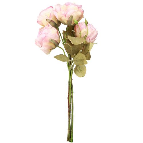 Prodotto Rose artificiali rose artificiali fiori di seta rosa L44cm 4 pz
