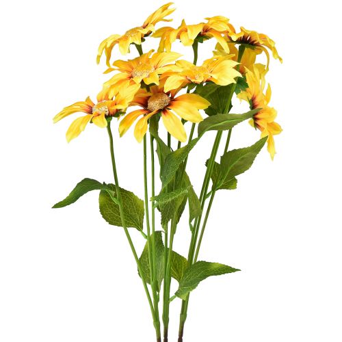 Fiori decorativi girasoli artificiali gialli 79 cm 3 pezzi