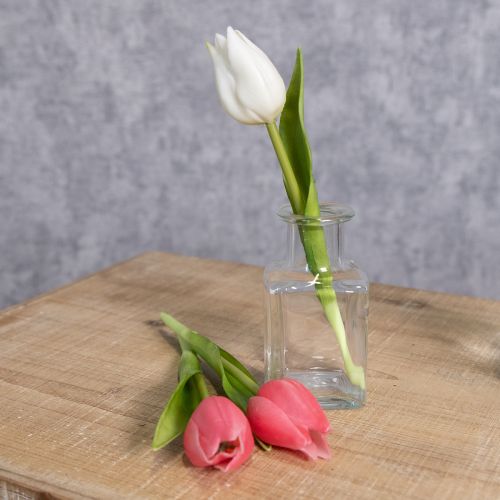 Prodotto Tulipano artificiale, decorazione realistica, fiore artificiale durevole per la casa, 21 cm, 6 pezzi