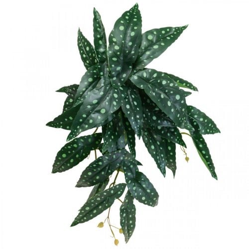 Begonia Artificiale Pianta Artificiale Verde, Verde Scuro 42×28cm