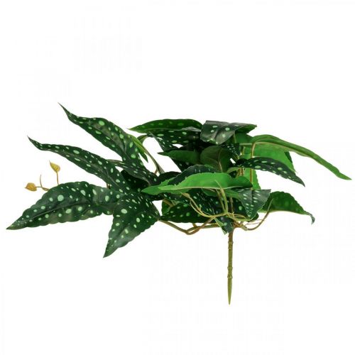 Floristik24 Begonia Artificiale Pianta Artificiale Verde, Verde Scuro 42×28cm