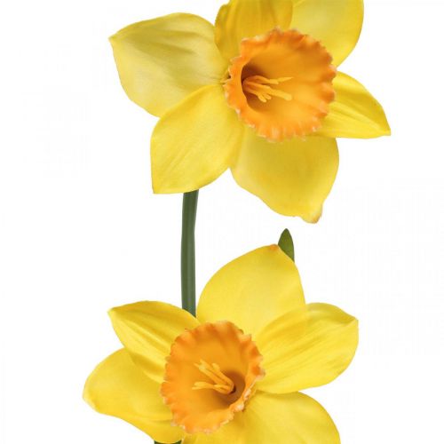 Floristik24 Narcisi Artificiali Fiori di Seta Gialli 2 fiori 61cm