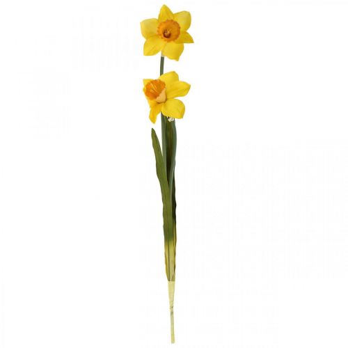 Floristik24 Narcisi Artificiali Fiori di Seta Gialli 2 fiori 61cm