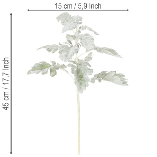 Ramo artificiale di Senecio (Senecio americano), finemente lavorato, 45 cm, 3 pezzi | Floristik24.it