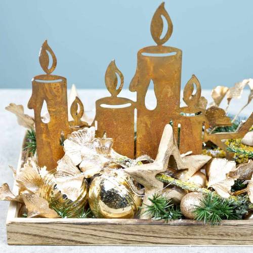 Floristik24 Ramo di ginkgo artificiale oro 35 cm 3 pezzi
