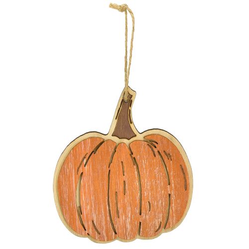 Prodotto Decorazione zucca da appendere decorazione in legno autunno 14,5x13 cm 8 pz