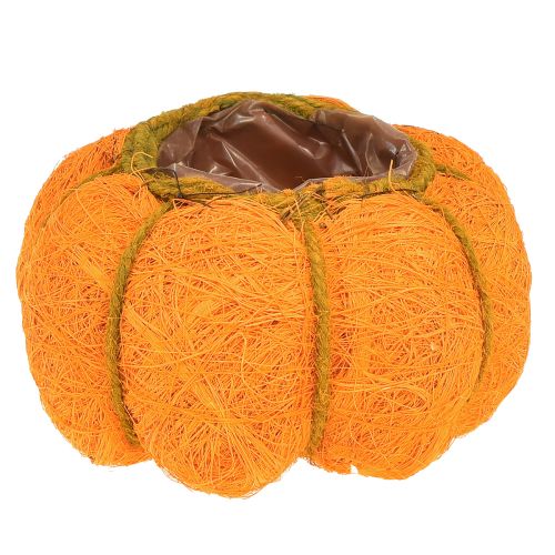 Prodotto Vaso per piante di zucca arancione/giallo-verde in sisal Ø15cm H9cm