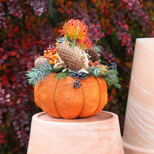 Prodotto Vaso per zucca arancione/giallo-verde in sisal Ø15cm H9cm