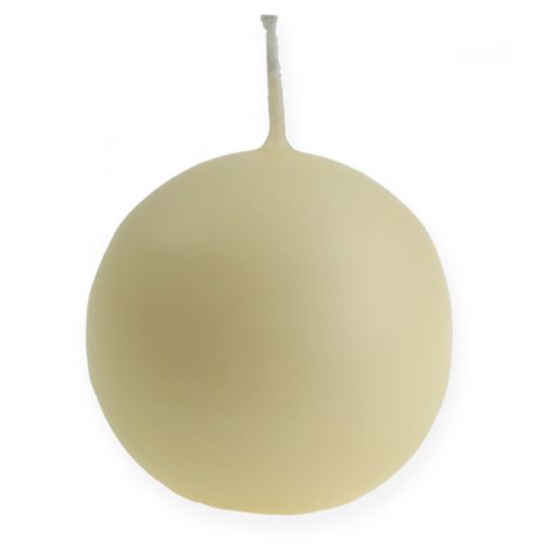 Floristik24 Candele a sfera 100mm crema 6 pezzi
