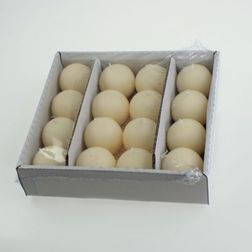 Floristik24 Candele a sfera 60mm crema 16 pz