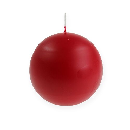 Floristik24 Candele a sfera 80mm rosse 6pz