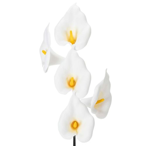 Calla artificiale con stami gialli, fiori decorativi, 35 cm, 10 pezzi
